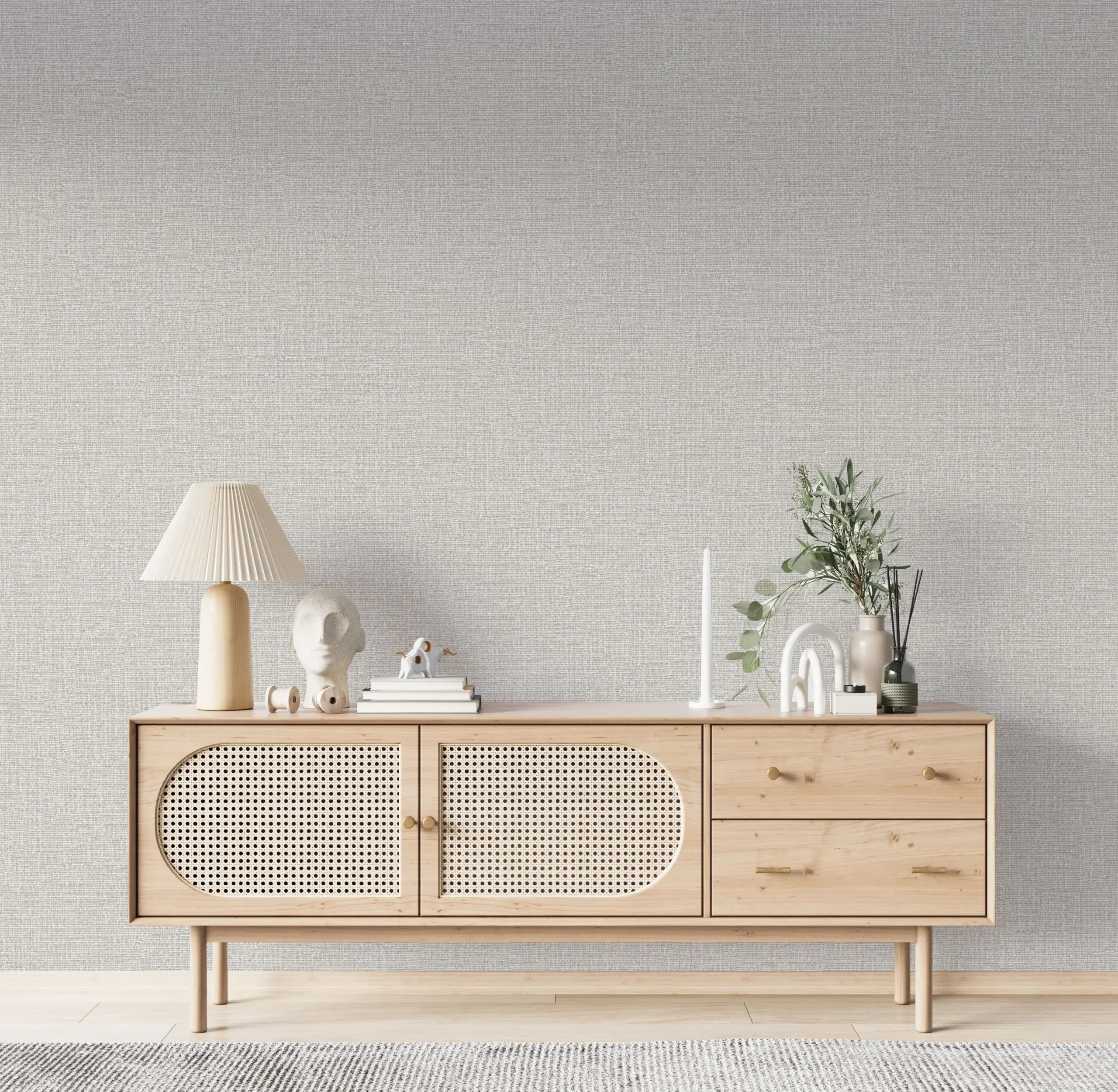 Gray Embossed Wallpaper – Understated Luxury (24110-1)